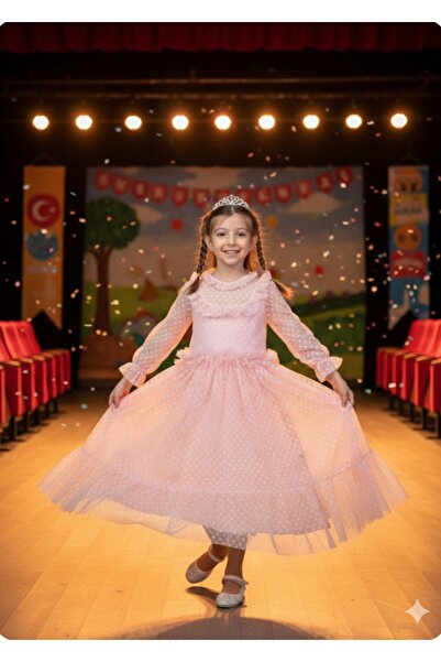 BEGONYA BEBECE KIDS Girls' Seasonal Dress for Festivals, Weddings, Invitation...