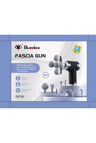 None مسدس تدليك قابل لإعادة الشحن - 6 سرعات قابلة للتعديل، هادئ مع منفذ USB -...