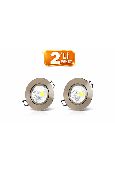 Horoz Elektrik 2 Adet Horoz 5W Led Spot Mat Krom | Beyaz Işık |