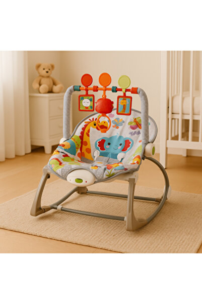 Generic كرسي هزاز موسيقي للأطفال مع ألعاب ترفيهية