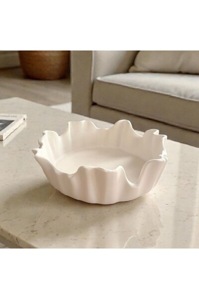 ATELİER LUCERE Sofia Dalgalı Ham Taş Kase / Obje