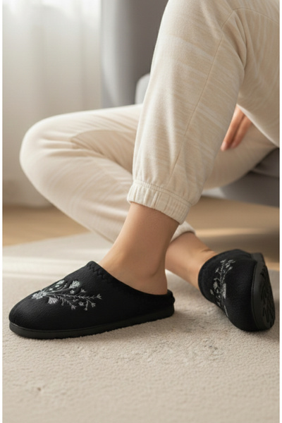 GEZER Winter Home Slippers. Winter Slippers Towel Embroidery Working on Winte...