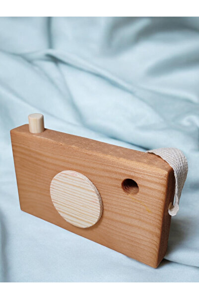 websunday Wooden Toy Camera Natural Handmade Toy