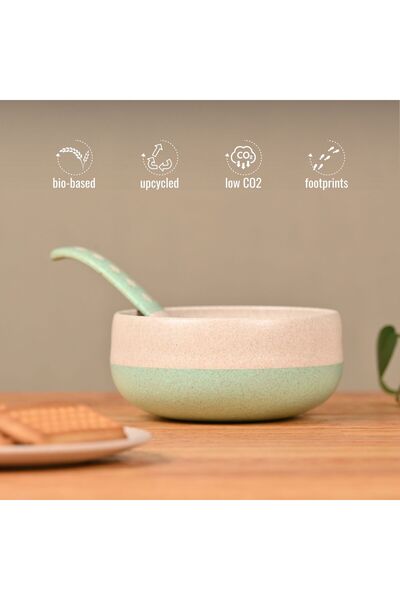 REuse Reusable Bowl+Spoon 250 ml | Made from coffee husks | 1 piece | Celest ...