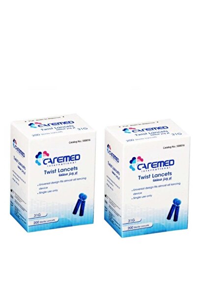 CAREMED 200-Piece Twist Sterile Blood Lancet 2 packs