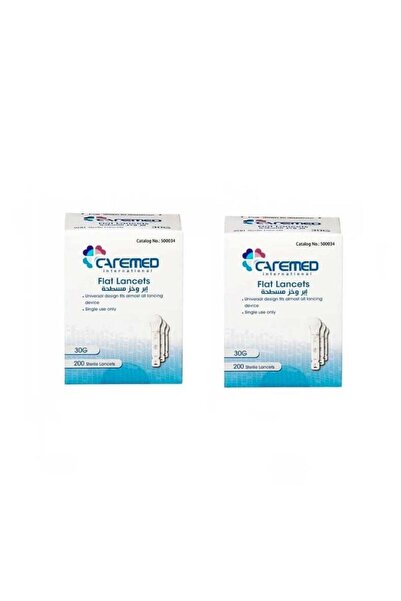 CAREMED Flat Sterile Lancets Set – 2 Packs, 200 Pieces Each