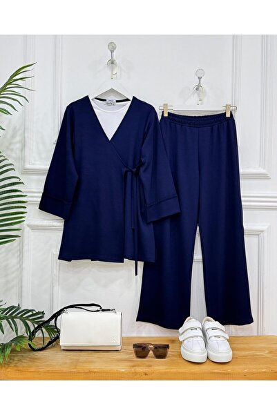 onix Azra Two-Piece Suit Navy Blue