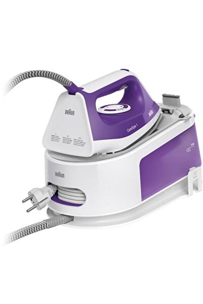 Braun Iron with station, Braun, CareStyle, 2400 W, Ceramic, Purple, White