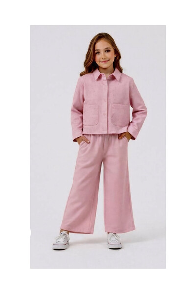 CİCHLİD Kiz Stone-Detail Shirt Set