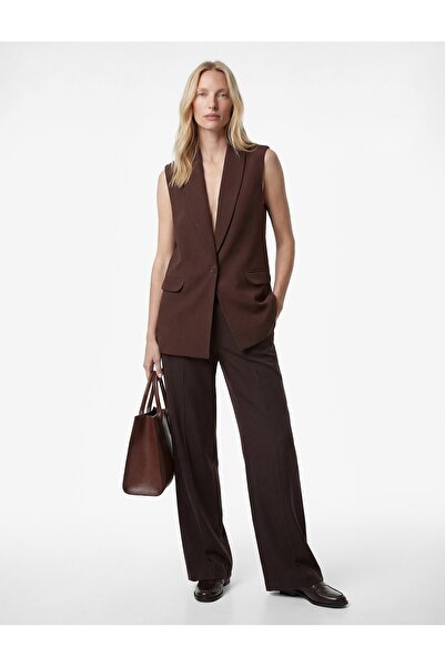 Koton Kadın Yelek 6SAK20050UW KAHVERENGİ