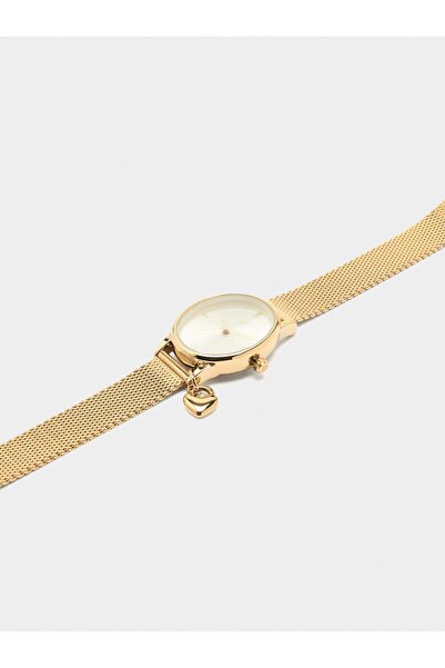 PARFOIS Kadın Metal Örgü Bileklikli ve Charm'lı Saat