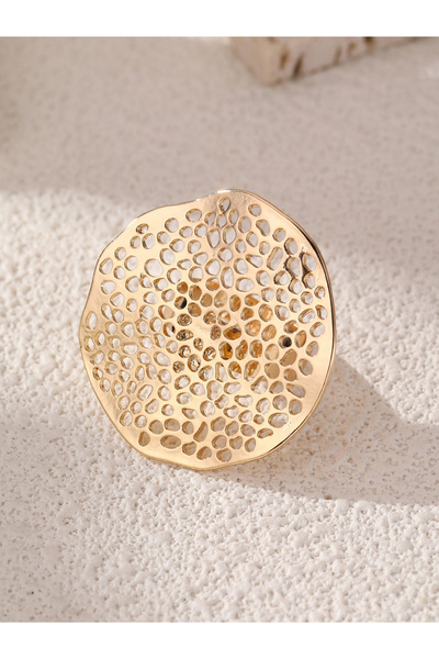 Take Two By Styli خاتم منحوت مجوف ذو ملمس بارز