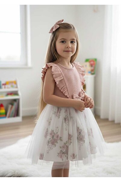 Retro Women Rochie Tutu florală din bumbac pentru fete, pentru ziua de nașter...