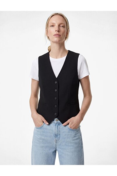 Koton Γυναικείο Γιλέκο 6SAK20030PW ΜΑΥΡΟ