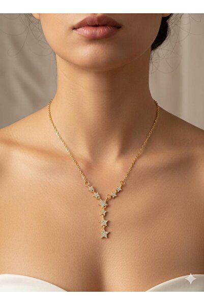 Flame Y YILDIZ KOLYE ŞIK TASARIM