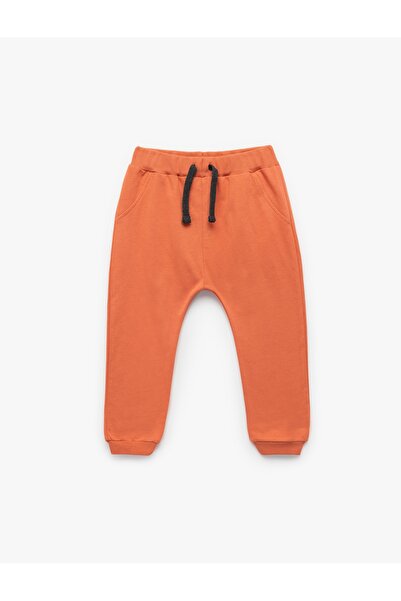 Koton επένδυση fleece Βαμβακερό παντελόνι jogger με κορδόνια στη μέση