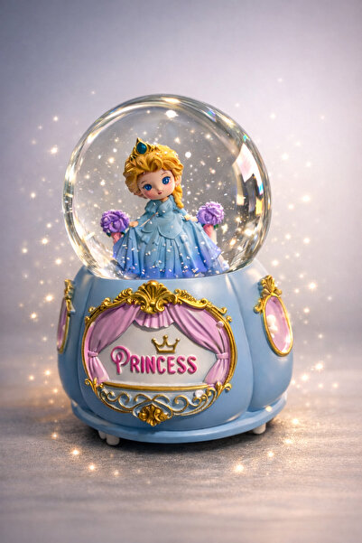 GenelTedarik Işıklı Prenses Kar Küresi & Müzik Kutusu – Masalsı Dekoratif Hediye