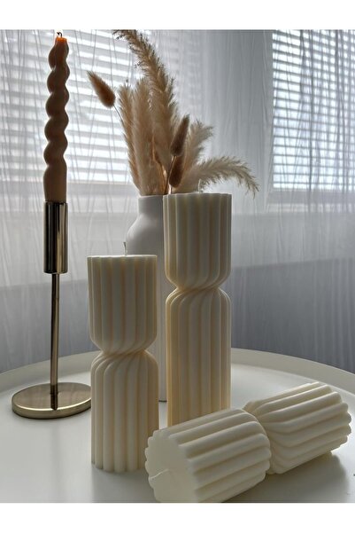 LALEZEN HOME Kokulu Kıvrımlı Mum Set 3 ‘lü