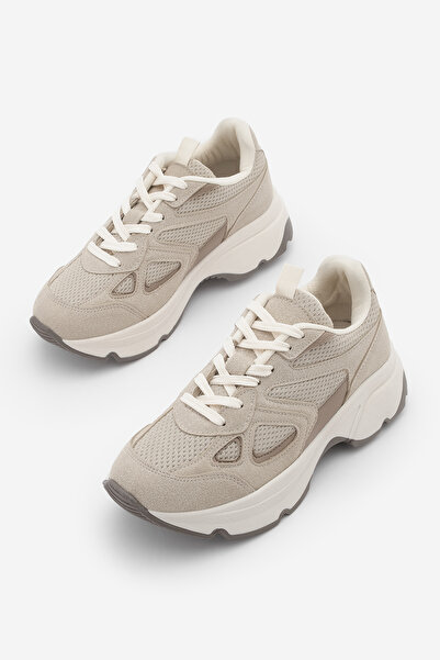 Marjin Women's Sneaker High Thick Sole Multi-Piece Lace-Up Sports Shoes Volin...