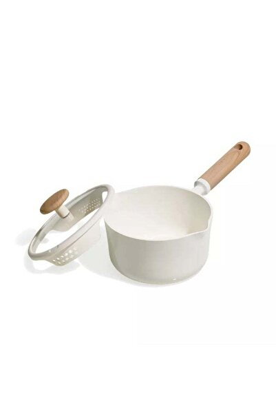 CAROTE 1.9 Litre Ceramic Nonstick Saucepan with Dual-Size Strainer Lid