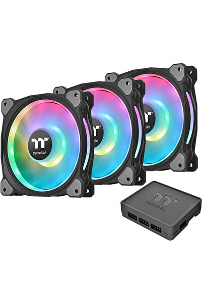 THERMALTAKE Set of 3 PC fans CL-F078-PL14SW-A, Riing Duo 14 RGB, + hub, 140x1...
