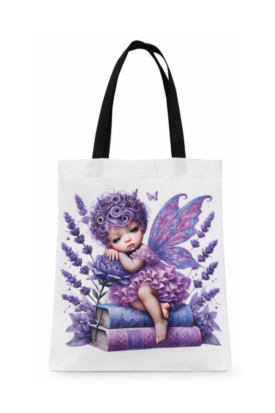 OEM Tote Bag , Purple Fairy Print – Premium DTF Printing
