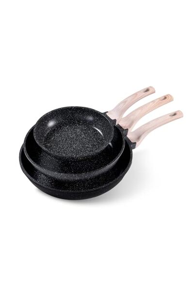 CAROTE Non Stick Frying Pan Skillet Set, Omelet Pan, Healthy Non Toxic Granit...