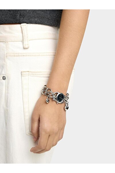 PARFOIS Kadın Kalplerle Süslenmiş Zincirli Bileklik Saat