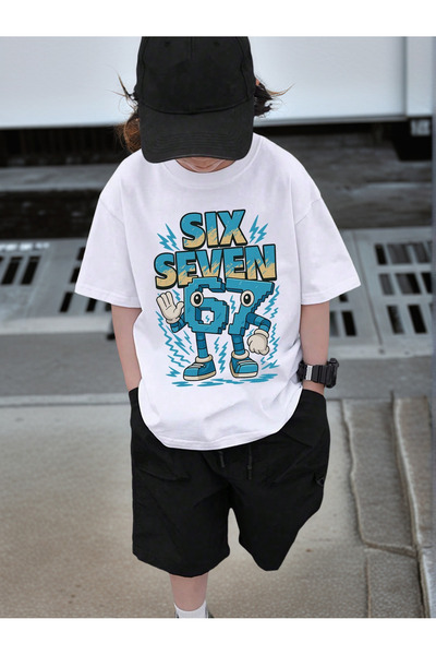 Let's Wear 67 Παιδικό μπλουζάκι με προτυπωμένο σχέδιο, 100% βαμβάκι, με λαιμό...