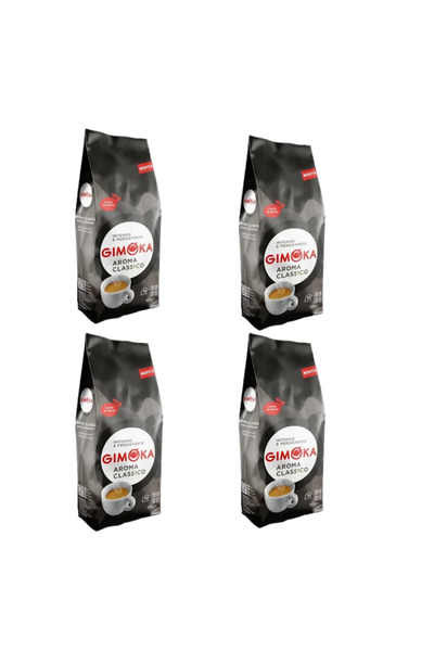 Gimoka حبوب قهوة أروما كلاسيكو 4 كجم (4 × 1 كجم) | قهوة إسبريسو إيطالية كاملة...