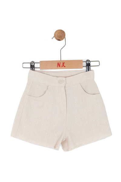 NK Baby Girl Pearl Shorts 1-4 Years Cream