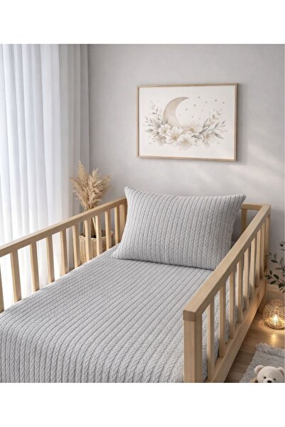 YUSRAMODA Montessori Bed Knitted Pique Cover and Pillowcase