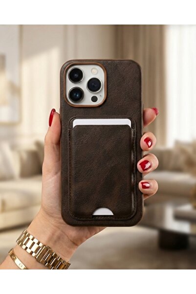 KILIF HOUSE iPhone 17 Pro Max Compatible Leather Surface Wallet Case with Fix...