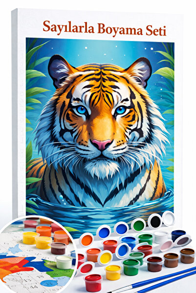 Aren Design Sayılarla Boyama Çerçeveli Hobi Seti Numaralı Tuval Fırça Boya Da...