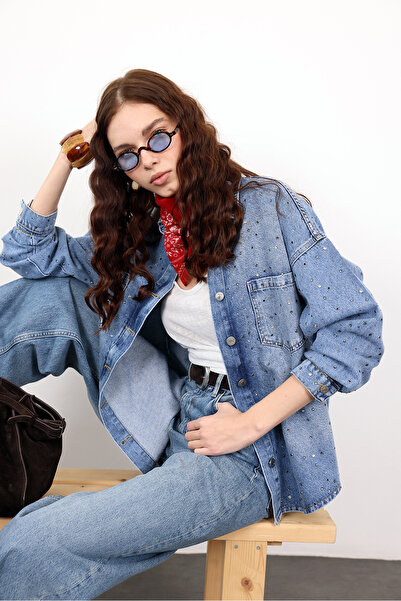 5in1Canpolat Blue Stone Denim Jacket 0001