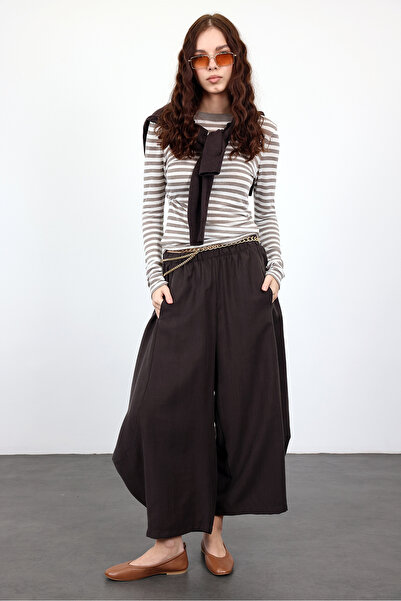 5in1Canpolat Brown Shalwar Trousers 0190