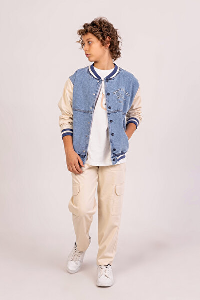 DMB BOYS & GIRLS Dmb Boy's College Denim Jacket 4-14 Years Blue