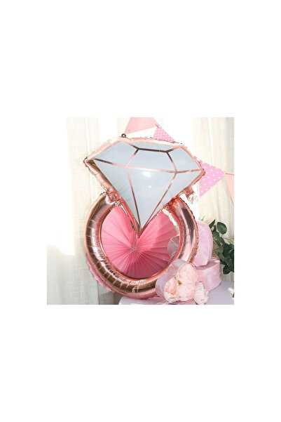DODOMAR Foil balloon single stone ring rose 58x81cm