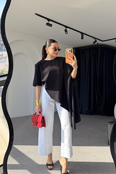 ALVOR High Waist Wide Leg Ankle Length Jeans with Grass Detail on the Front