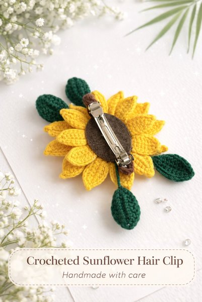 Hand Mother's Since 2024 Handmade Sunflower Clip Hairpin That Brings the Sun to Your Hair
