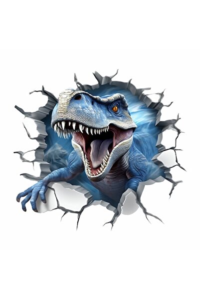 OEM 3D T-Rex Dinosaur Wall Sticker, repositionable premium textile decal, pri...