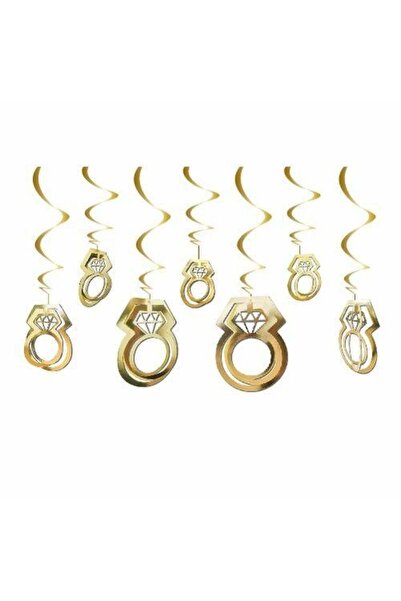 DODOMAR Висяща декорация за таван 3D RING GOLD комплект от 10 броя