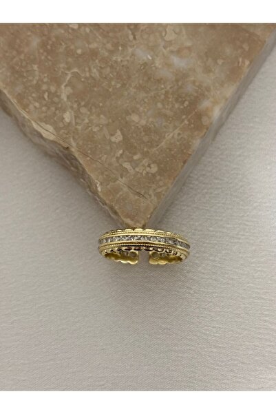 XUPING JEWELRY Taş Detaylı 14K Vip Kuyumcu Model Ayarlanabilir Çelik Yüzük