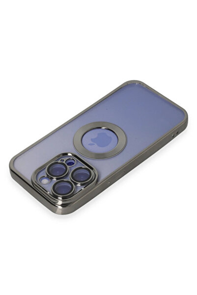 isiltikidsmoda حافظة نيو فيس لهاتف آيفون 15 برو من السيليكون - رمادي تيتانيوم