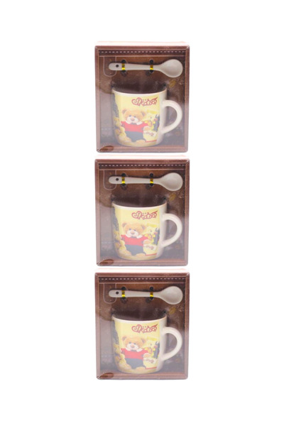 Generic Children's party favors, 6 pieces, consisting of 3 spoons and 3 cups