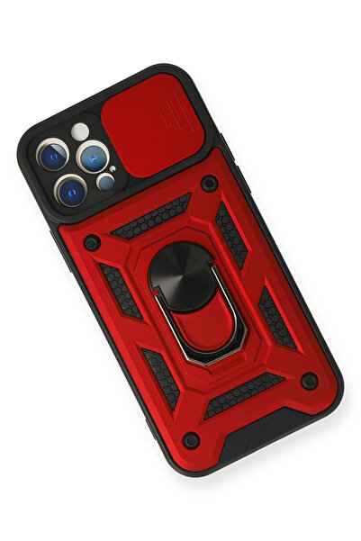 isiltikidsmoda Newface iPhone 12 Pro Case Silicone with Pars Lens Ring - Red