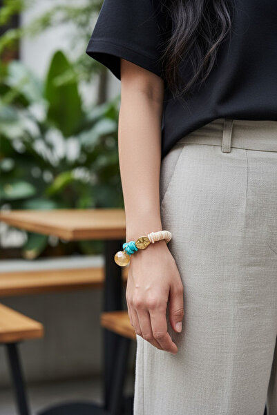 Mimoza Accessories Mimoza Bohemian Turquoise Gold Bracelet