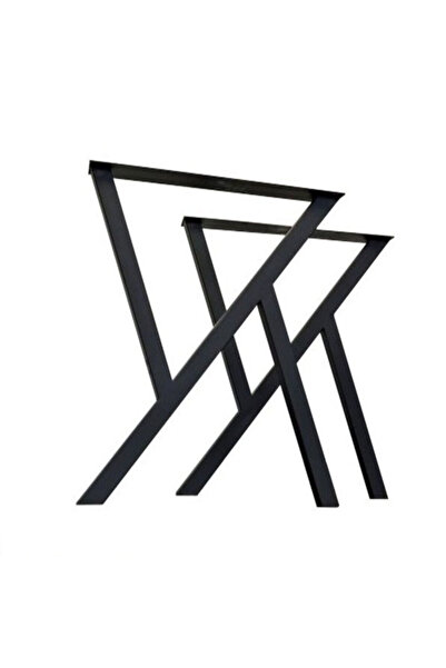 andekor Y Desenli Metal Masa Ayağı