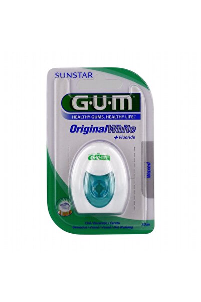 GUM Οδοντικό νήμα, τσίχλα, Original White, Φθόριο, Μικρο-στίλβωση, 30m