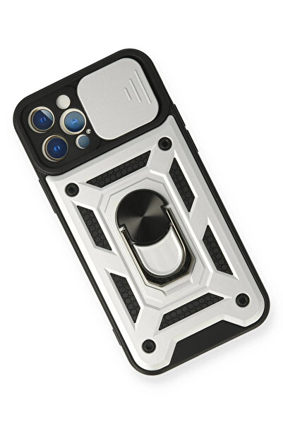 isiltikidsmoda Newface iPhone 12 Pro Case Silicone with Pars Lens Ring - Silver